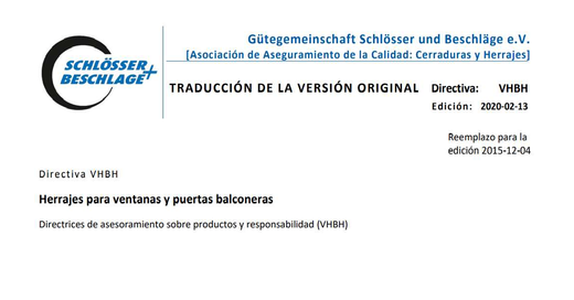 Norma VHBH: garantía de calidad y mantenimiento responsable en herrajes