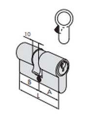 CILINDRO SEGURIDAD ASIX NI. 30X50 DOBLE EMBRAGUE L/LARGA. — Centro del  Accesorio