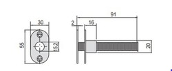 Pasacables externo oculto c/muelle flexible (L.300)