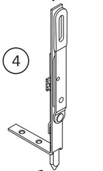 Pasador puerta 150 mm SIL(ANGULO)