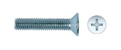 Tornillo Ancho M-4 Avellanado - DIN 965 Zincado.