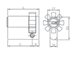 1/2 Cylindre de Sécurité 70+10 Nickel L. Long.