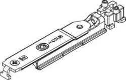 Adaptateur pour charnière symétrique vantail passif 80kg