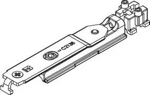 Adaptateur pour charnière symétrique vantail passif 80kg