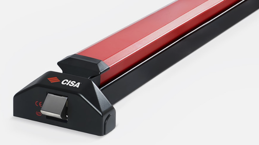 Antipánico Alpha Touch Sobreponer 840 mm Negro/Rojo – 1P Lateral