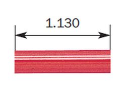 Barra antipanico horizontal ovalada 1130mm, rojo.