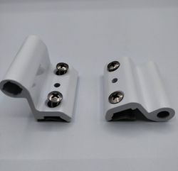 Dobradiça de aperto + eixo de aço inoxidável de canal europeu de 2 lâminas.