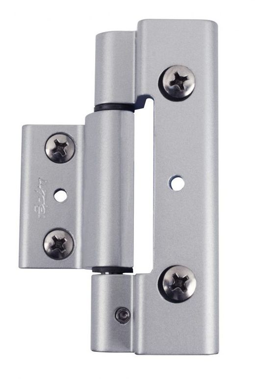 Dobradiça branca com 3 lâminas.