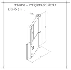 Charnière Mallorquina Simple Large Gauche