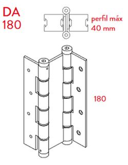 Charnière à ressort double action 180x40, 5914.01/5914.06/5914.09