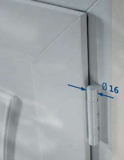 DOBRADIÇA DE PORTA C16 3D R13mm