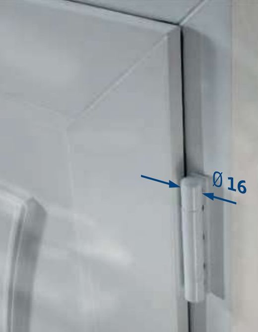 DOBRADIÇA DE PORTA C16 3D R13mm