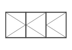 Dobradiça bebê Veneza 3ª folha 2 lâminas canal europeu