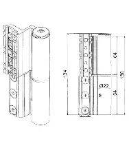 Charnière de porte Flash xxl 160 kg