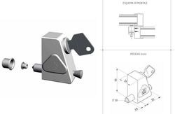 Bloqueur coulissant avec clés identiques