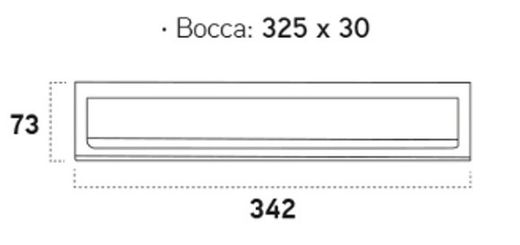 Porte-lettre 73x342 c-610 Blanc/Inox