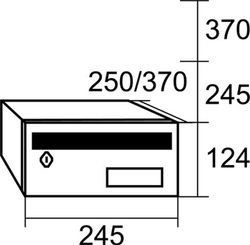 Boîte aux lettres Barajas 124x245x250 noir/Titan