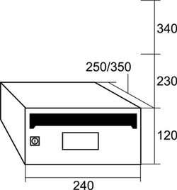 Boîte aux lettres Moncayo 3 CPOS Noir/Noir 240X250X120
