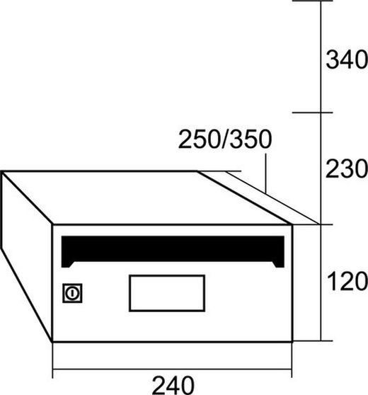 Boîte aux lettres Moncayo 3 CPOS Noir/Noir 240X250X120