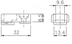 Gâche 1 Feuille en Zamak Gris