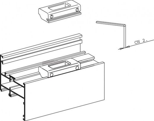 Gâche en nylon à double lame (noir)