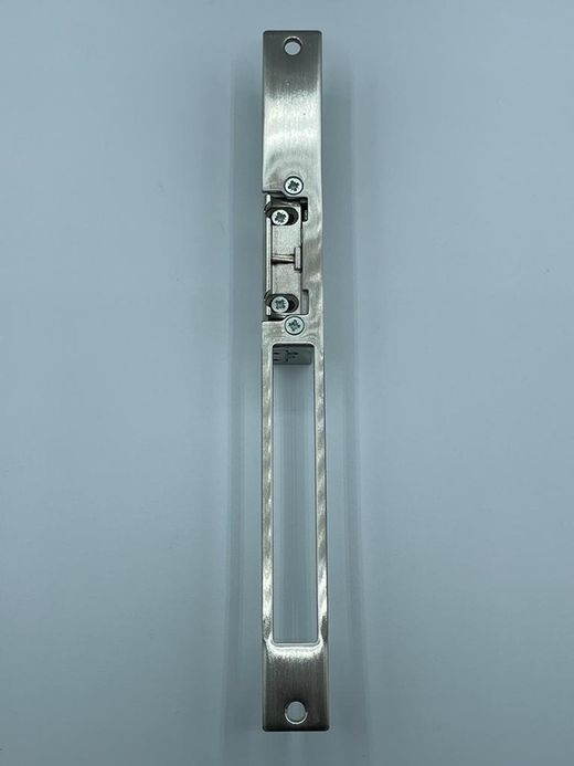 Gâche électrique à impulsion étroite + déclencheur inox 6-12v ac/dc