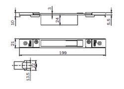 Gâche réglable C.E. Superieur inferieur.