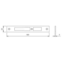 CERRADERO SUPERIOR/INFERIOR PLANO INOX 24X3