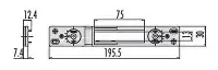 Gâche multipoints supérieure/inférieure en forme de U avant 162,5x30x10,2