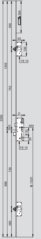 Verrouillage automatique 3 points, canal 16, aiguille 35