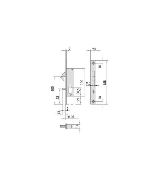 Cerrad s.c. Crochet cylindre/ovale uniquement