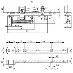 CIERRAPUERTAS SUELO TS500N C/RET. 90º EN3 EJE ESPAÑOL