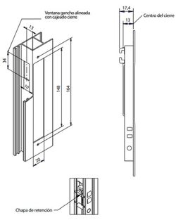 Cierre embutir con tornillos