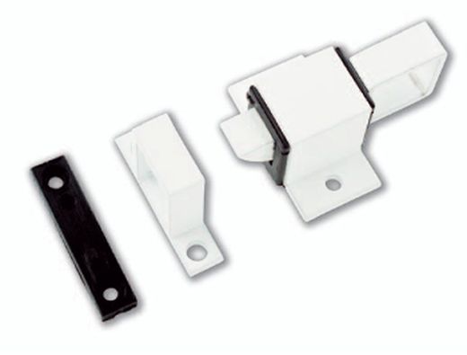 Fermeture à fermoir plat Argent/Blanc/Noir