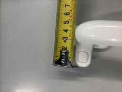 Fermeture à pression droite blanc/noir