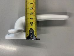 Fermeture à pression droite blanc/noir