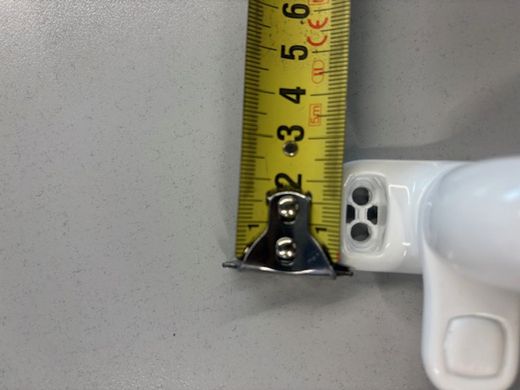 Fermeture à pression droite blanc/noir