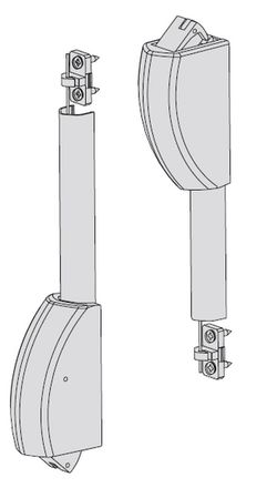 Fermetures d'alimentation Antip. Haut/bas + tubes noirs 2480mm