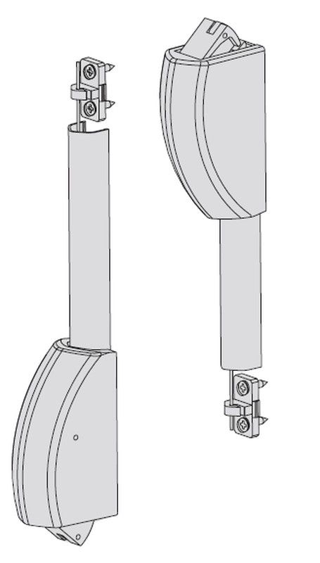 Fermetures d'alimentation Antip. Haut/bas + tubes noirs 2480mm