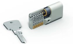 Cilindro / bombín seguridad 45x45 doble embrague llaves iguales