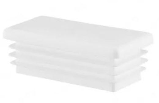 Tampa de extremidade interna retangular 40x2 0/50x2 0/50x2 5/60x2 0/80x2 0/60x3 0/60x4 0/70x2 0/80x4 0/100x2 0/100x4 0/120x40 Branco