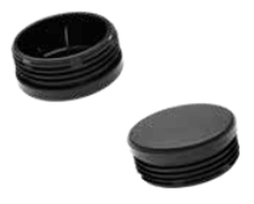 Extrémité intérieure ronde 30/40/50/60 noir