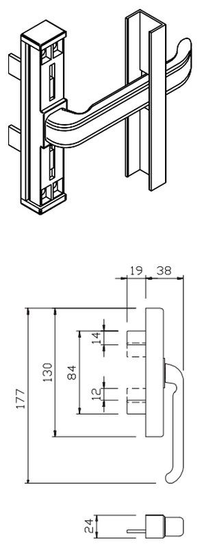 Ouverture extérieure du coupé Crémone.