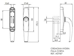 Cremona hydra apertura exterior pala corta