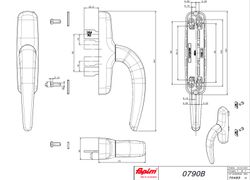 Crémone néfer 2 lames.
