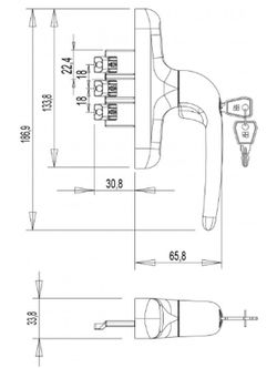 Cremone prima 900 oscillo com chave