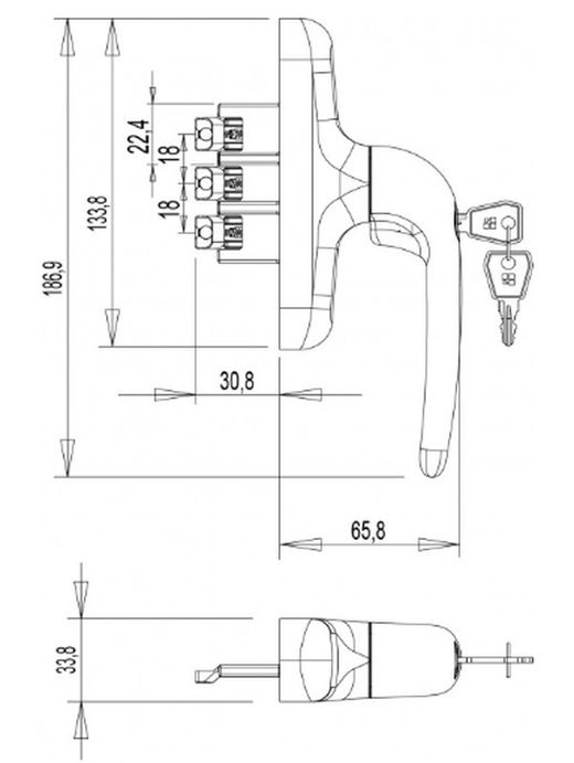 Cremone prima 900 oscillo com chave
