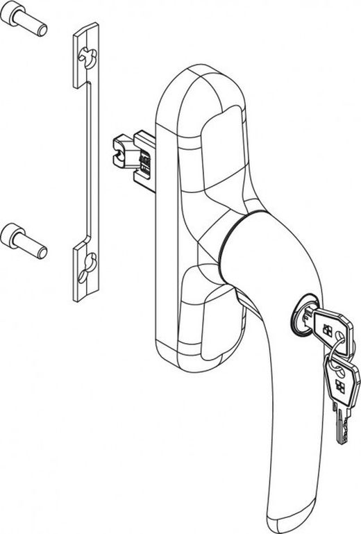 Prima Cremone com Chave 104-92 (preto)