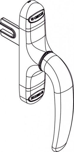 Crémone simple ouverture extérieure 1 lame 35mm.