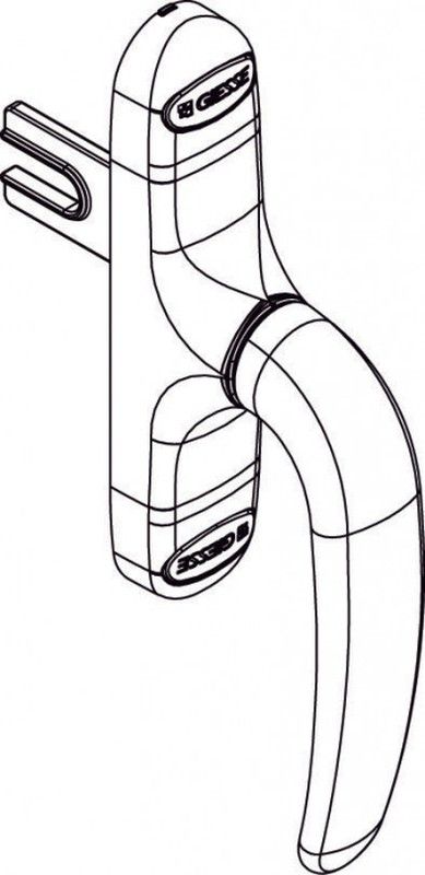 Crémone simple ouverture extérieure 1 lame 35mm.